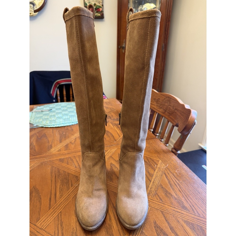 UGG AVA TALL BOOTS SUEDE CHESTNUT WOMEN SIZE 8